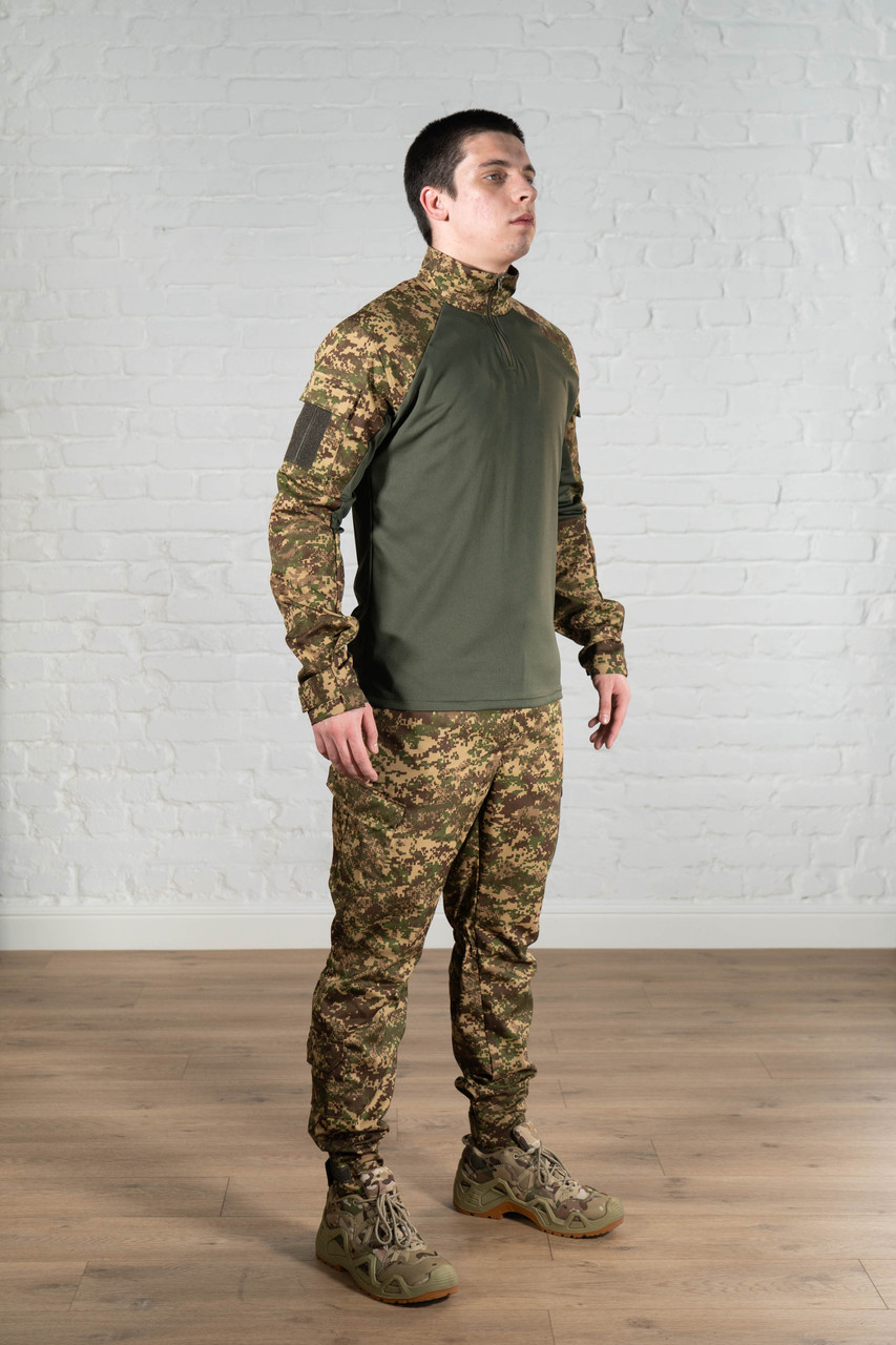 Костюм літній польовий маскувальний хижак саржа статутний бойовий армійська чоловіча форма всу військова уніформа