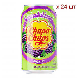 Газована вода Chupa Chups Sparkling Виноград оптом, 345 мл.