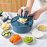 Багатофункціональна ручна овочерізка New basket cutter 12в1, для овочів та фруктів, фото 8