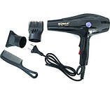 Фен для волосся Sonar Professional SN-1236 потужність 3000w, комплектується двома насадками, фото 2