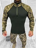 Боевая рубашка убакс флис, Армейская рубашка пиксель теплая, Боевая тактическая рубашка осенняя ky391 XXL