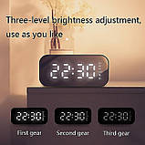 Мобільна колонка Q5 BT з дзеркальним Bluetooth годинником і LED підсвічуванням, фото 4