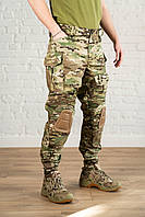 Тактичні штани мультикам ріп-стоп армійські з наколінниками військові штани ripstop для зсу бойові польові