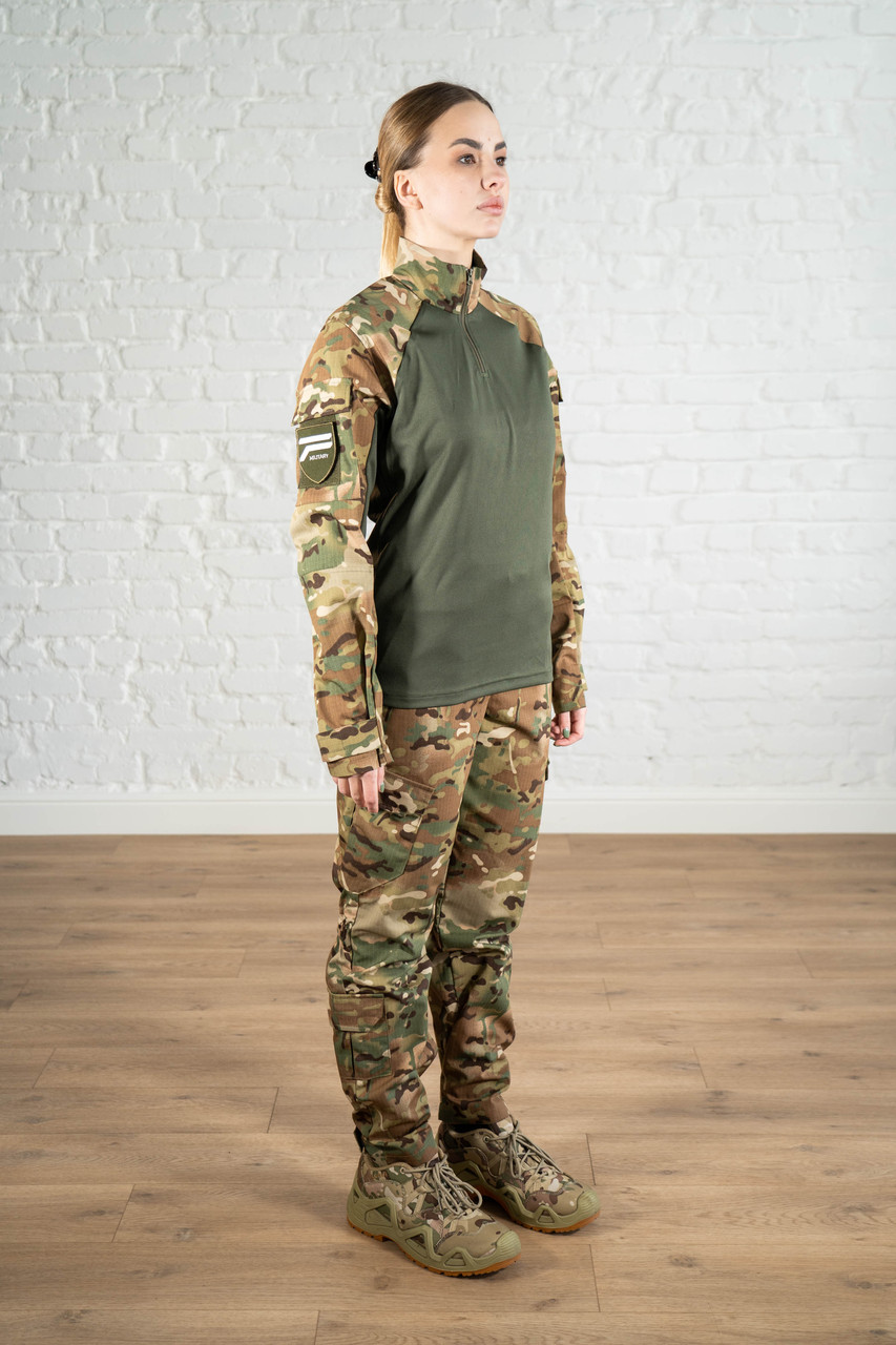 Форма штурмова рип-стоп вафелька польова мультикам українська військова жіночий костюм камуфляжний зсу бойовий