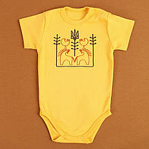 Чорний Боді з етнічною вишивкою Воля сучасна вишиванка для немовлят бодік 62 68 74 80 86 92, фото 4