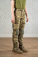 Штурмовые штаны пиксель с наколенниками рип-стоп женские армейские тактические брюки камуфляжные пиксельные