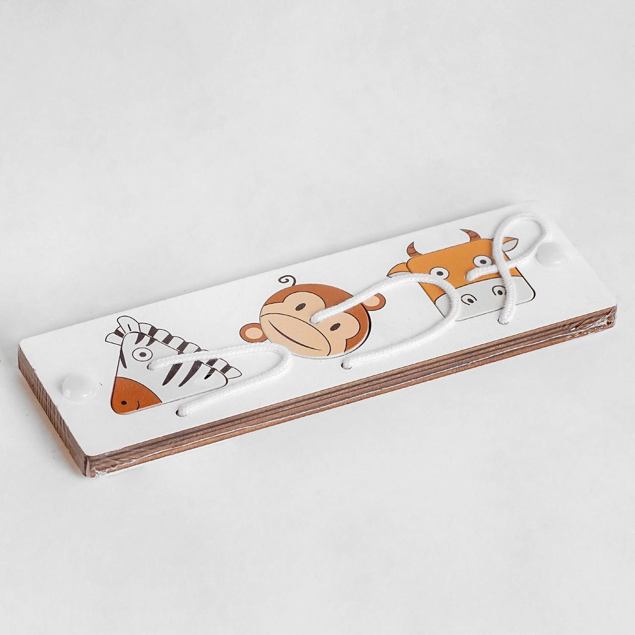 Дерев'яна Логічна гра для дітей C 51348 "Тварини", 3 елементи