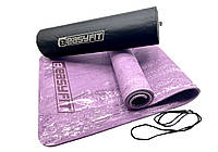 Коврик для йоги и фитнеса EasyFit PER Premium Mat 8 мм violet