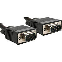 Кабель Cablexpert (CC-PPVGA-20M-B) VGA-VGA HD15M/HD15M з 2 фер. кільцями, подвійний екран, чорний, 20 м