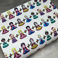 Екошкіра (кожзам), Принцеси, 20*30 см см, шт, Різнокольоровий