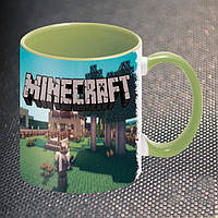 Чашка Fan Girl Общая Игра Майнкрафт Minecraft New (14371) 330 мл Зеленый SB, код: 7588118