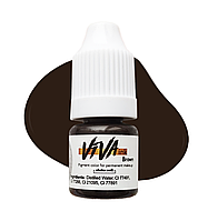 Пигмент VIVA ink Eyes №2 Brown - 4 мл (Пигменты для татуажа и микроблейдинга глаз, микропигментации)