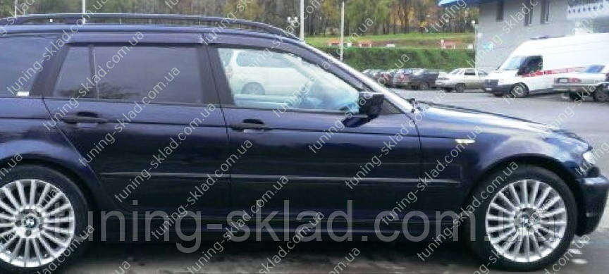 Ветровики окон Бмв 3 Е46 5d (дефлекторы боковых окон BMW 3 E46 Wagon) - фото 1 - id-p178636463