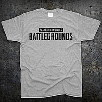 Футболка Fruit of the Loom Логотип Пубг Logo PlayerUnknown's Battlegrounds Сірий 152 см (2194 SM, код: 7584380