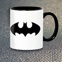 Чашка Fan Girl Бэтмен лого (1041) 330 мл Черный EC, код: 7599547