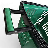 Пластикові кошики для магазину, супермаркету, кошики купівельні, фото 5
