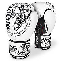 Боксерские перчатки phantom muay thai white 16 унций (капа в подарок)