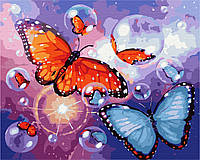 Картина по номерам "Мыльные метели" 48x60 3v1 Рисование Живопись Раскраски (Животные, птицы и рыбы)