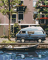 Картина по номерам "Фургон путешественника" 48x60 3v1 Рисование Живопись Раскраски (Корабли, авто и самолеты)