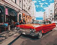 Картина за номерами "Червоний на удачу" 48x60 3v1 Малювання Живопис Розмальовки (Кораблі, авто та літаки)