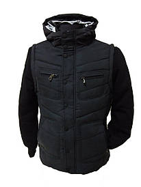 Куртка чоловіча тепла демісезонна з капюшоном