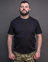Тактична футболка військова для ЗСУ MILIGUS бавовняна Чоловіча армійська футболка чорна р. XS