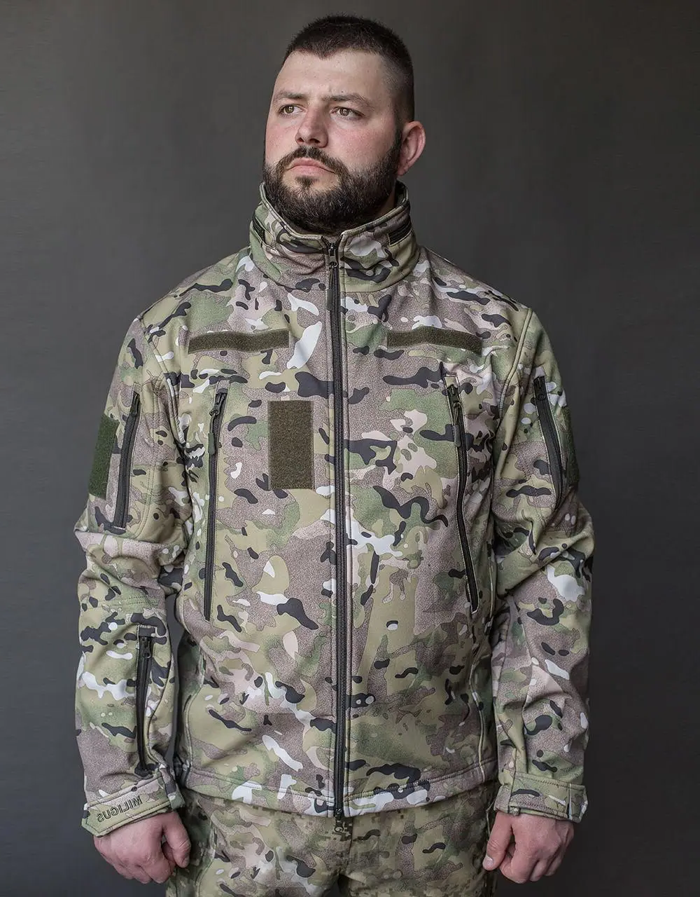 Військова куртка тактична Soft shell мультикам Куртка демісезонна MILIGUS "Patriot" армійська для ЗСУ р. XL