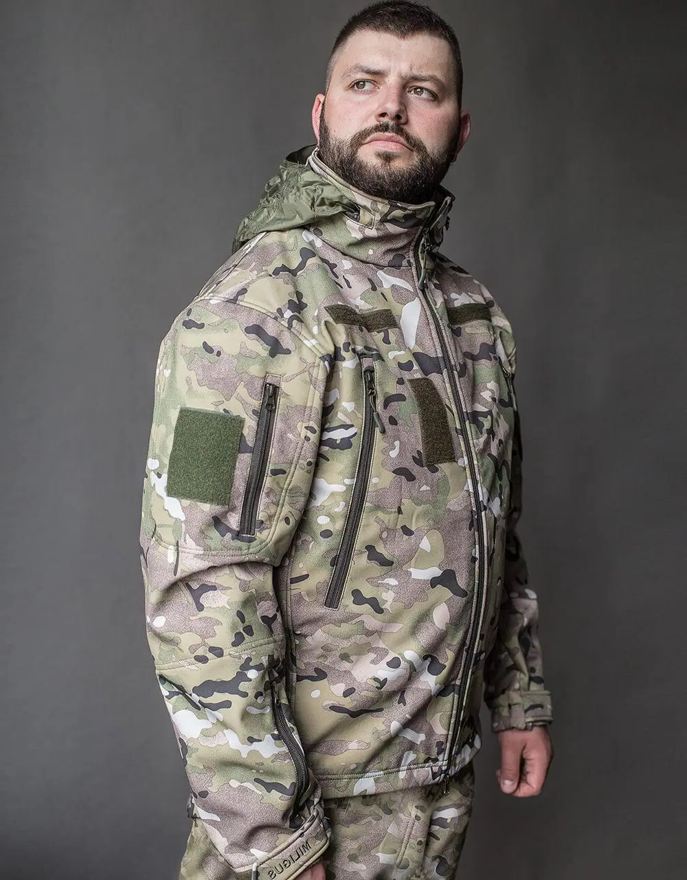 Армійська куртка тактична Софт Шелл для ЗСУ демісезонна військова MILIGUS "Patriot" мультикам р. 2XL