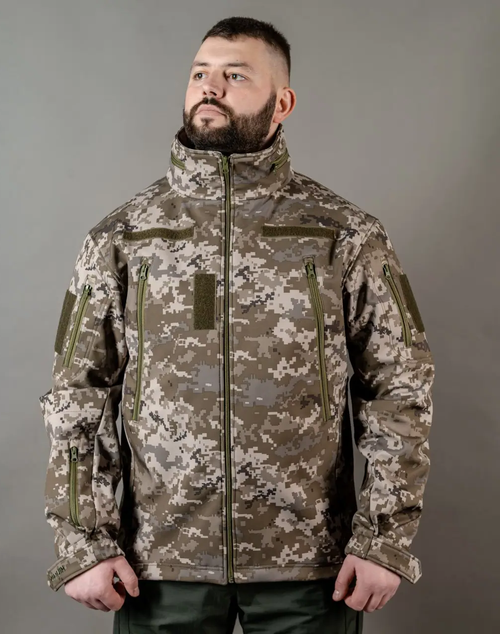 Куртка тактична камуфляж Soft shell М14 піксель Куртка військова MILIGUS "Patriot" армійська р. M