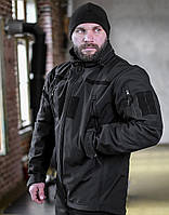 Куртка демисезонная тактическая Soft shell черная Куртка военная MILIGUS «Patriot» водоотталкивающая р. XL