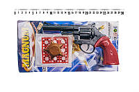 Магнум іграшковий револьвер з пістонами, значок (кількість в коробці 36шт.) код:280
