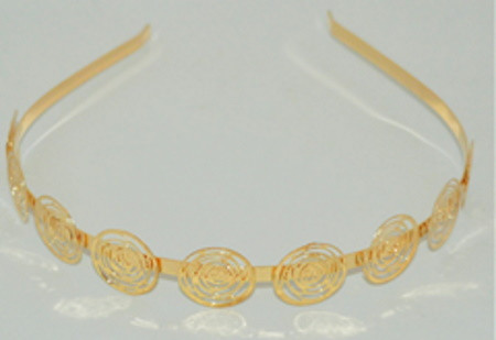 Обідок для волосся "голд" краплі ЦЕНА ЗА 2ШТ, в пак. 18*17см (2 шт.), фото 1