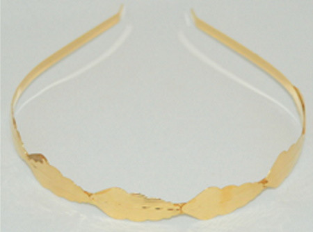 Обідок для волосся "голд" пелюстки ЦЕНА ЗА 2ШТ, в пак. 18*17см (2 шт.), фото 1