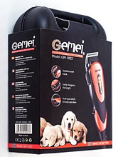 Машинка Gemei 1023 акумуляторна для грумінгу стриження волосся шерсті тварин групмер + насадки