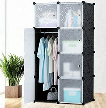 Пластикова складана шафа Storage Cube Cabinet «МР 28-51» чорний