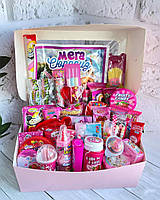 Розовый SweetBox для девочки, Сладкий набор с оригинальным наполнением, Свит бокс для ребенка