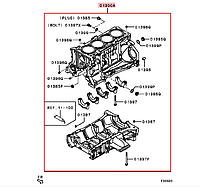 Блок цилиндров б/у Mitsubishi Outlander 3 - 1050B308 (1050B316)