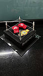 Цукрові прикраси на торт " Бокс" червоний, фото 2