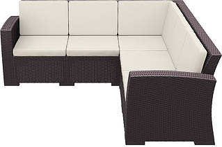 Диван кутовий, ротанг (Monaco lounge corner), арт. 834 Brown