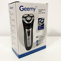 Електробритва GEEMY GM-7090 3 в 1 тример, бездротова електробритва, Тример для вусів. Колір: синій