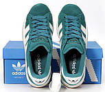 Жіночі кросівки Adidas Campus 00s Green весна-осінь замшеві повсякденні (зелені). Живе фото. Адідас кампус, фото 2