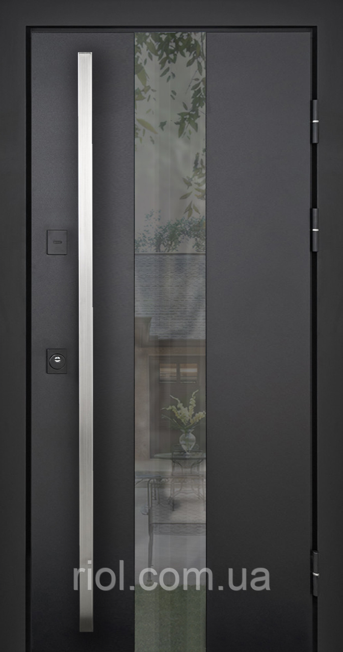 Вхідні двері Queen з терморозривом та довгою ручкою з нержавіючої сталі Замки Mottura, фото 1