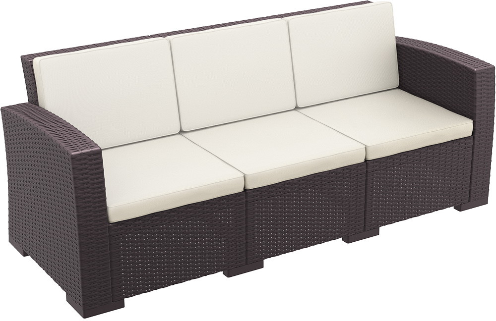 Диван, софа ротанг Dark Grey (Monaco Sofa XL), арт. 833