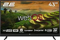 Телевізор 43" 2E LED 4K 50Hz Smart WebOS Black soundbar 2E-43A06LW