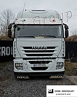 Козырёк солнцезащитный с нержавеющего металла для Iveco Stralis (2012-2016), без крепежей