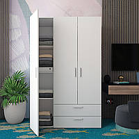 Шкаф для одежды в спальню Эктор белый 116х49.5х180 распашной гардероб для спальни шкафы комплект