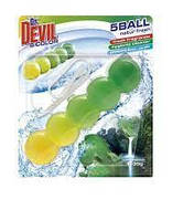 Dr.DEVIL WC BiColor Natur 1*35g 5 Ball туалетні кульки Природна Свіжість