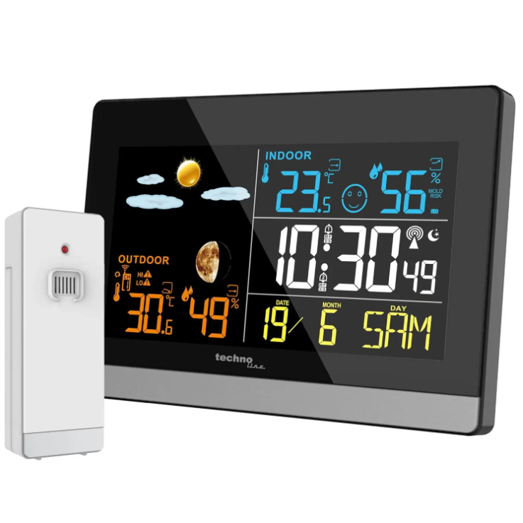 Метеостанція побутова для дому Електронна Домашня Метео Technoline WS6455 Black/Silver (WS6455) Німеччина