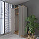 Стильна розпашна сіра шафа 100 см для верхнього одягу в маленький передпокій коридор Нордик, фото 10