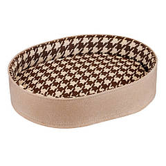 Лежанка для собак BronzeDog повсть+бязь Овальна Бежева XS